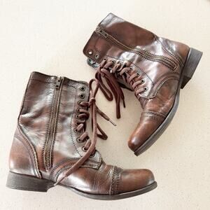Steve Madden Women's Troopa Lace-up Combat Boots Size 6.5